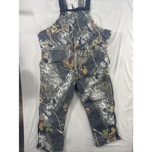 Wolf Mountain Huntingwear Bib Overalls XL Camo Insulated Mossy Oak Men's